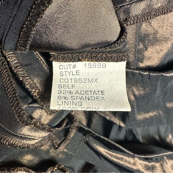 Tadashi Brown Dress Jersey Pleated and Taffeta - Picture 5 of 7